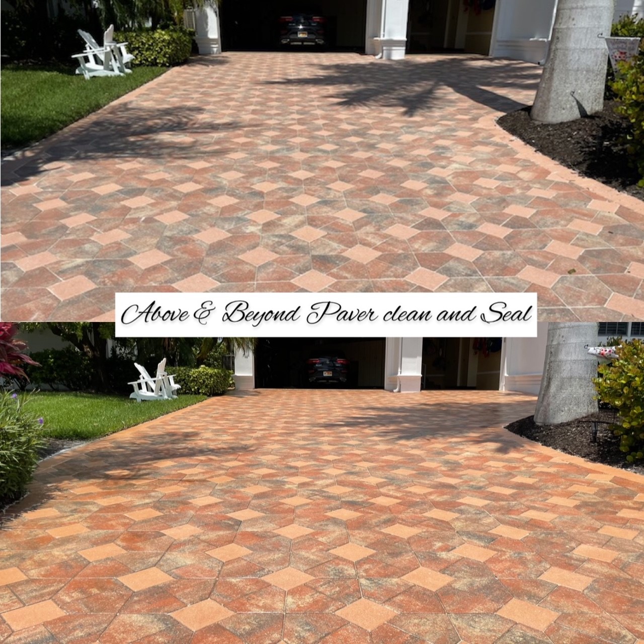 Paver Sealing before and after